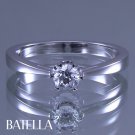 0.22 Carat D SI1 EX Cut Round Solitaire Diamond Engagement Ring 14k White Gold