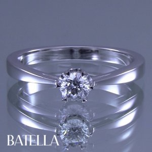 0.22 Carat D SI1 EX Cut Round Solitaire Diamond Engagement Ring 14k White Gold