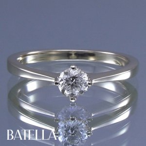 0.28 Carat G SI2 EX Cut Round Solitaire Diamond Engagement Ring 14k Yellow Gold