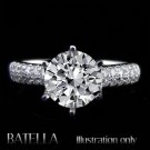 Certified 2.21 Ct G/SI2 Natural Round Cut Diamond Engagement Ring 14k White Gold