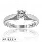 0.38 Ct D/SI2 EX Natural Round Diamond Solitaire Engagement Ring 18k White Gold
