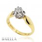 0.30 Carats H/VVS1 EX Round Cut Diamond Solitaire Engagement Ring 18k W & Y Gold