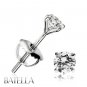0.50 Ct H-I/VS2-SI1 EX Real Round Brilliant Diamond Stud Earrings 14k White Gold