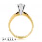 Certified 0.50 Ct D/VS2 Round Cut Diamond Solitaire Engagement Ring 18k W&Y Gold