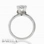 0.75 Ct I/SI2 EX Natural Round Cut Diamond Engagement Ring 14k White Gold Women