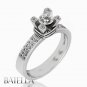 0.75 Ct I/SI2 EX Natural Round Cut Diamond Engagement Ring 14k White Gold Women
