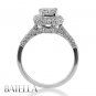 EGL Certified 1.45 Ct E/SI1 Radiant Diamond Halo Set Engagement Ring White Gold