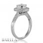 EGL Certified 1.45 Ct E/SI1 Radiant Diamond Halo Set Engagement Ring White Gold