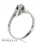 0.37 Ct H/VS1 Genuine Round Brilliant Cut Diamond Engagement Ring 18k White Gold