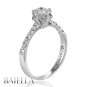 0.68 Ct F/VS1 EX Natural Round Brilliant Diamond Engagement Ring 14k White Gold