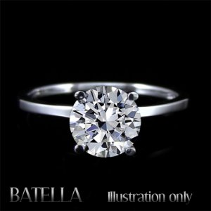 EGL Certified 1 Ct F/SI2 Round Solitaire Diamond Engagement Ring 14k White Gold
