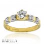 Certified 0.52 Carats E/VS2 Natural Round Diamond Ring 18k Y & W Solid Gold.Lady