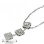 1 Ct D-E/VVS1,2 Invisible Baguette & Round Diamonds Journey Pendant 18k W Gold