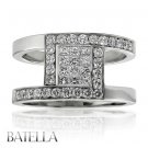 1.03Ct G H VVS Invisible Diamond Cocktail Ring 18K Gold