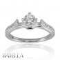 Certified 0.60 Carats E/VS2 Natural Round Diamond Engagement Ring 18k White Gold
