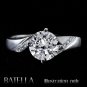 EGL Certified 1.10 Ct F/SI2 Round Twist Diamond Engagement Ring 18k White Gold