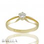 0.22 Ct J/SI1 EX Natural Round Diamond Solitaire Engagement Ring 18k Yellow Gold