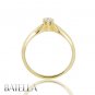 0.22 Ct J/SI1 EX Natural Round Diamond Solitaire Engagement Ring 18k Yellow Gold