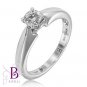 0.33 Ct D/VVS2 EX Natural Round Diamond Solitaire Engagement Ring 14k White Gold