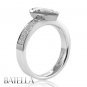 1.70 Ct E/SI2 Natural Marquise & Round Diamond Engagement Ring 18K White Gold