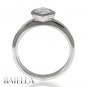 1.70 Ct E/SI2 Natural Marquise & Round Diamond Engagement Ring 18K White Gold