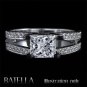 Certified .96 Carat E SI1 Princess, Round Diamond Engagement Ring 14k White Gold