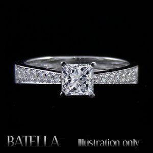 Certified 1.16 Carat DVS2 EX Natural Princess Diamond Engagement Ring White Gold