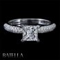 GIA Certified 1.21 Ct F SI Princess Round Diamond Engagement Ring 14K White Gold