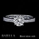 Certified 1.50 Ct D/SI1 EX Natural Round Diamond Engagement Ring 14k White Gold