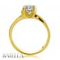 1.04 Ct H/SI2 Flower Round Cut Diamond Solitaire Engagement Ring 18k Yellow Gold