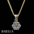 .44 Ct E-F VVS2 Natural Round Diamonds Pendant & Necklace 14k Yellow Gold Women
