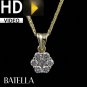 .44 Ct E-F VVS2 Natural Round Diamonds Pendant & Necklace 14k Yellow Gold Women