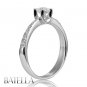 0.53 Ct E/VS1 EX Natural Round Cut Diamond Engagement Ring 14k White Gold Ladies