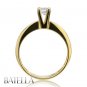 Cerfified 0.43 Ct F/SI2 Round Diamond Solitaire Engagement Ring 18k Yellow Gold