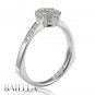 0.36 Carats H/VVS2 EX Round Brilliant Cut Diamond Engagement Ring 18k White Gold