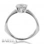 0.36 Carats H/VVS2 EX Round Brilliant Cut Diamond Engagement Ring 18k White Gold