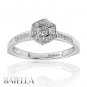 0.36 Carats H/VVS2 EX Round Brilliant Cut Diamond Engagement Ring 18k White Gold