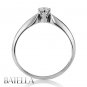 0.18 Ct H/SI1 EX Natural Round Diamond Solitaire Engagement Ring 18k White Gold