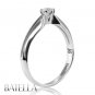 0.18 Ct H/SI1 EX Natural Round Diamond Solitaire Engagement Ring 18k White Gold