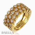 .85 Carat E-F/VVS2-VS1 Round Diamonds Anniversary Pave Band Ring 18k Yellow Gold
