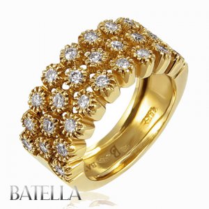 .85 Carat E-F/VVS2-VS1 Round Diamonds Anniversary Pave Band Ring 18k Yellow Gold