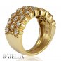 .85 Carat E-F/VVS2-VS1 Round Diamonds Anniversary Pave Band Ring 18k Yellow Gold