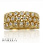 .85 Carat E-F/VVS2-VS1 Round Diamonds Anniversary Pave Band Ring 18k Yellow Gold