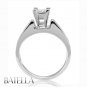 1/2 Ct E-F/VS2 Natural Princess Cut Diamond Engagement Ring 14k White Gold