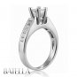 1/2 Ct E-F/VS2 Natural Princess Cut Diamond Engagement Ring 14k White Gold