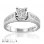 1/2 Ct E-F/VS2 Natural Princess Cut Diamond Engagement Ring 14k White Gold