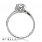 0.70 Ct F/SI2 EX Natural Round Diamond Solitaire Engagement Ring 18k White Gold