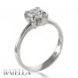 0.70 Ct F/SI2 EX Natural Round Diamond Solitaire Engagement Ring 18k White Gold