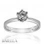 Certify 0.43 Ct F/SI2 Natural Round Solitaire Diamond Engagement Ring 18k W Gold