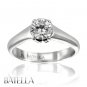 0.70 Ct I/SI2 EX Natural Round Diamond Solitaire Engagement Ring 18k White Gold